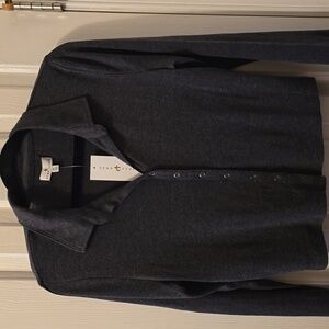 TRUE CRAFT BRAND WOMEN'S JUNIOR SIZE LONG SLEEVES DARK GRAY TOP SIZE XL